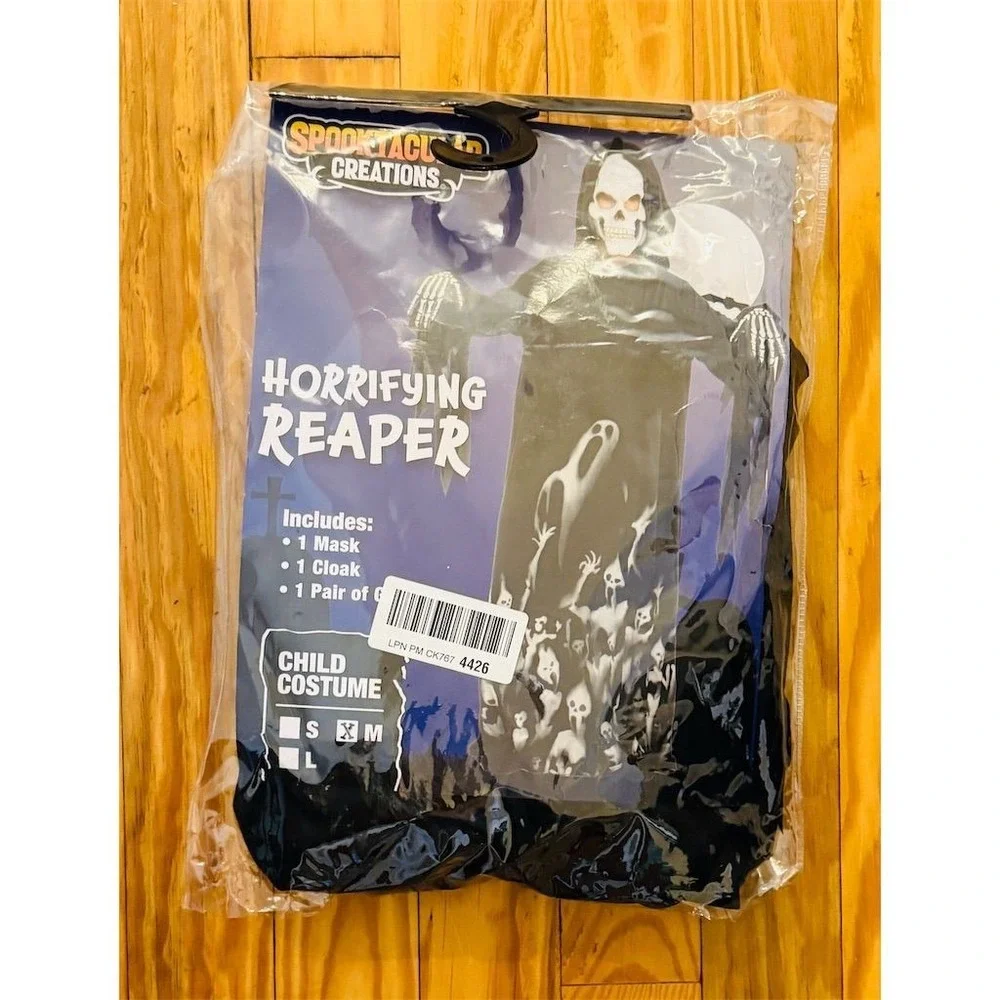 Spooktacular Creations Grim Reaper Costume M Halloween cosplay‎ glow in the dark